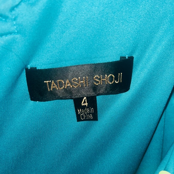 Tadashi Shoji turquoise lace dress formal - Picture 2 of 5